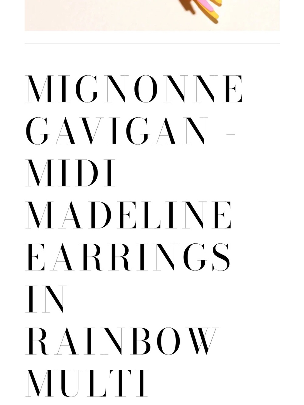 Mignonne Gavigan Rainbow Beaded Wing Earrings - Picture 12 of 12